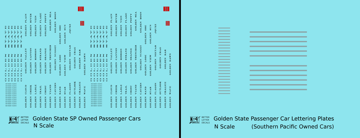 Golden State Lightweight Passenger Car Black and Silver Southern Pacific Owned Cars