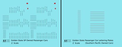 Golden State Lightweight Passenger Car Black and Silver Southern Pacific Owned Cars