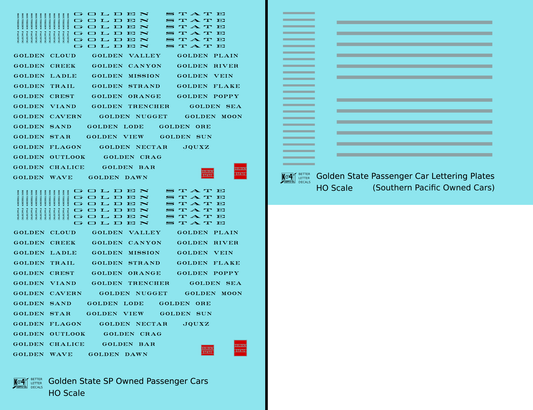 Golden State Lightweight Passenger Car Black and Silver Southern Pacific Owned Cars