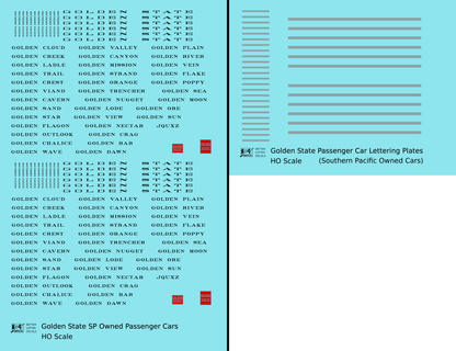 Golden State Lightweight Passenger Car Black and Silver Southern Pacific Owned Cars