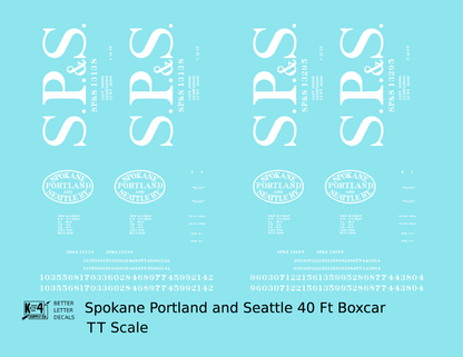 Spokane Portland and Seattle 40 Ft Boxcar White