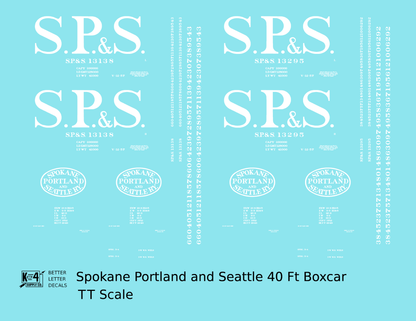 Spokane Portland and Seattle 40 Ft Boxcar White