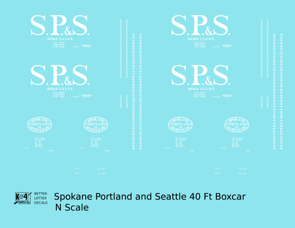 Spokane Portland and Seattle 40 Ft Boxcar White