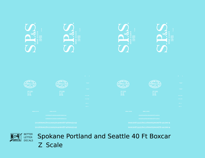 Spokane Portland and Seattle 40 Ft Boxcar White