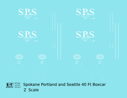 Spokane Portland and Seattle 40 Ft Boxcar White