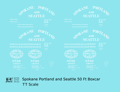 Spokane Portland & Seattle 50 Ft Boxcar White Arched Lettering