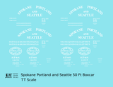 Spokane Portland & Seattle 50 Ft Boxcar White Arched Lettering