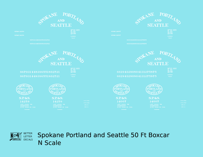 Spokane Portland & Seattle 50 Ft Boxcar White Arched Lettering