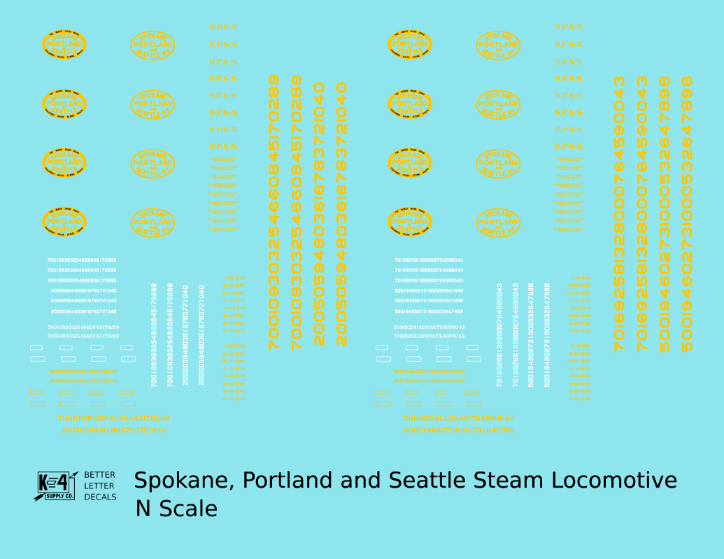 Spokane Portland and Seattle Steam Locomotive Yellow