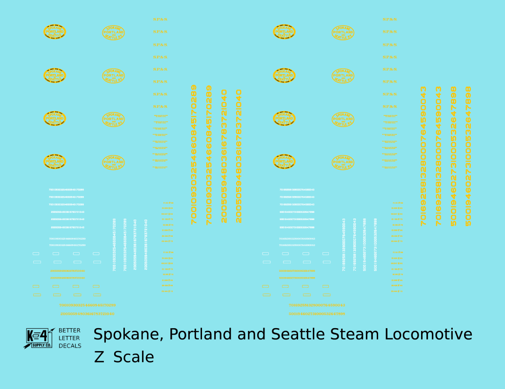 Spokane Portland and Seattle Steam Locomotive Yellow