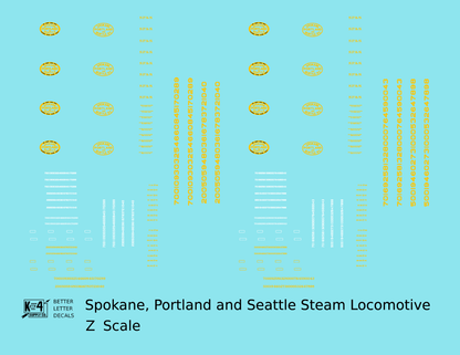 Spokane Portland and Seattle Steam Locomotive Yellow