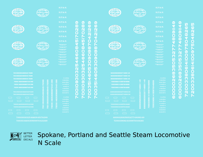 Spokane Portland and Seattle Steam Locomotive White