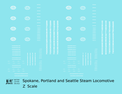 Spokane Portland and Seattle Steam Locomotive White
