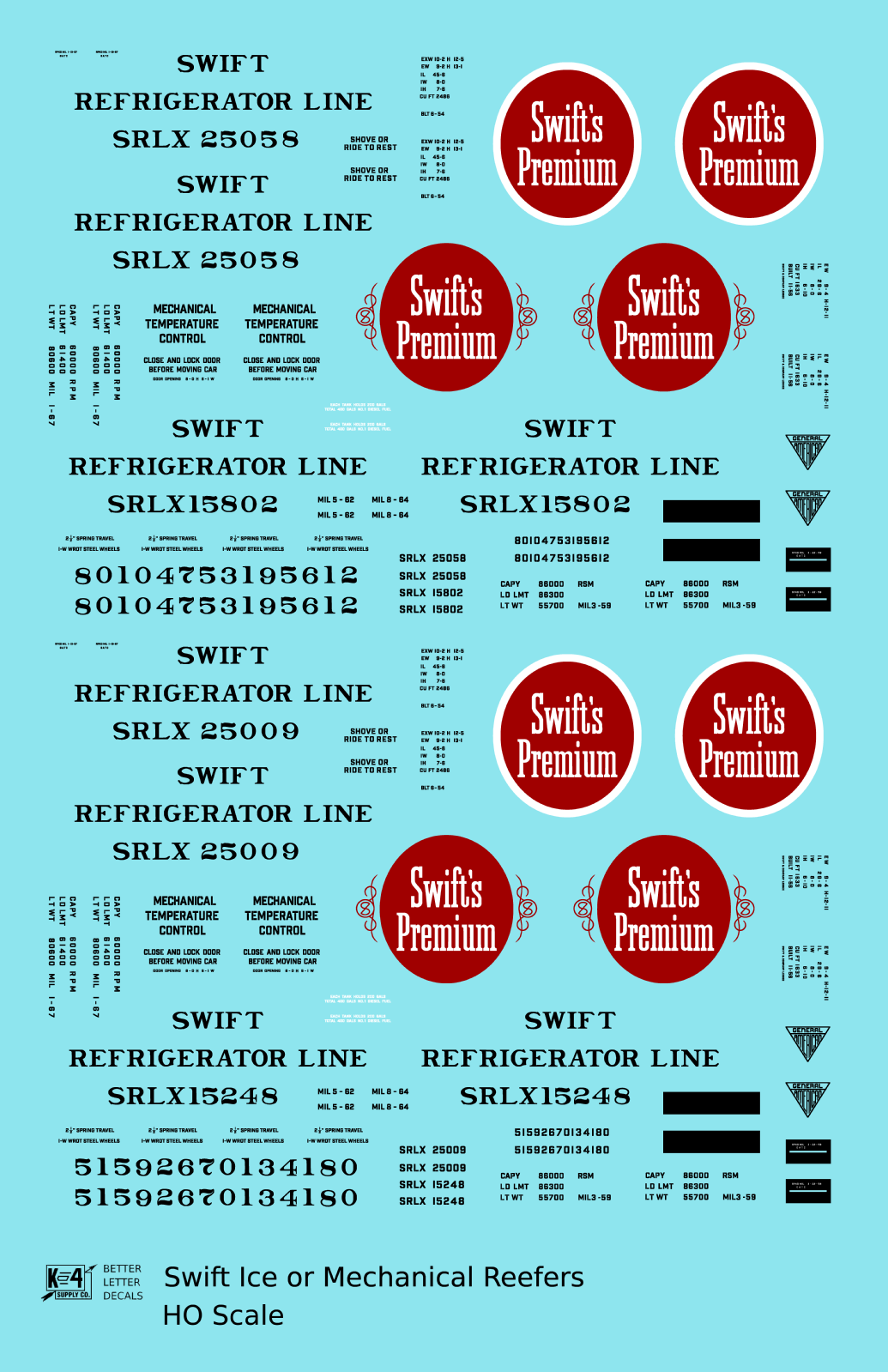 Swift Refrigerator Line Steel Reefer Black and Red For Aluminum/Silver Car