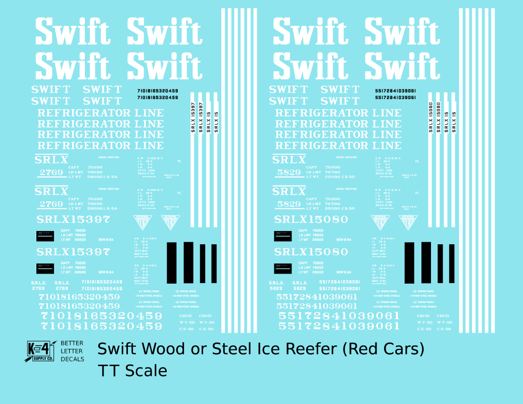 Swift Refrigerator Line Steel Reefer White For Red Car