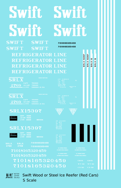Swift Refrigerator Line Steel Reefer White For Red Car