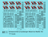 Schwarzchild and Sulzberger Early Wood Ice Reefer Black and Red #2 - Decal - Choose Scale