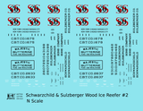 Schwarzchild and Sulzberger Early Wood Ice Reefer Black and Red #2 - Decal - Choose Scale
