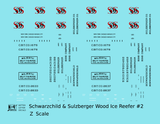 Schwarzchild and Sulzberger Early Wood Ice Reefer Black and Red #2 - Decal - Choose Scale