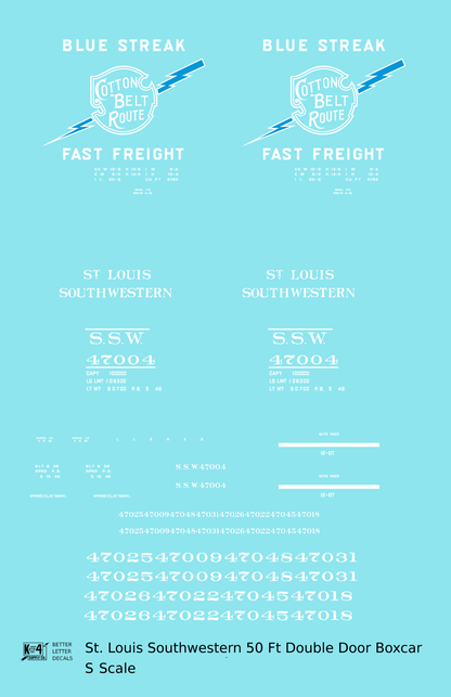 Cotton Belt 50 Ft Auto Boxcar White