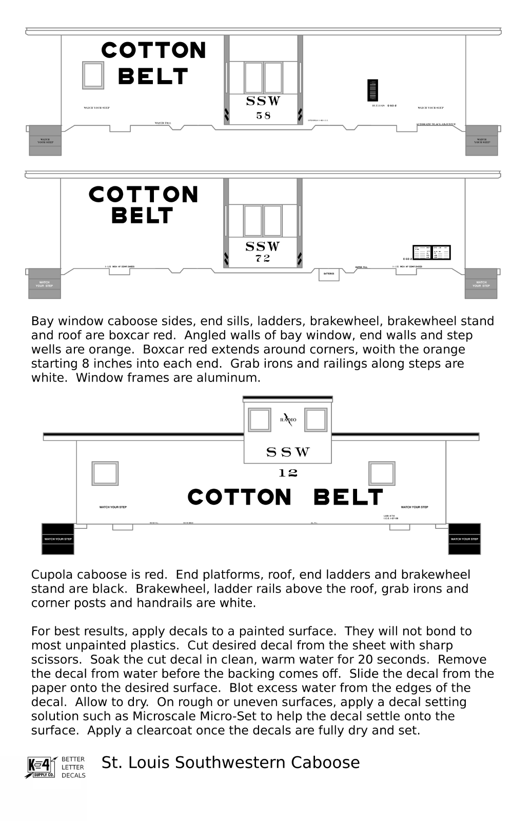 Cotton Belt Caboose White