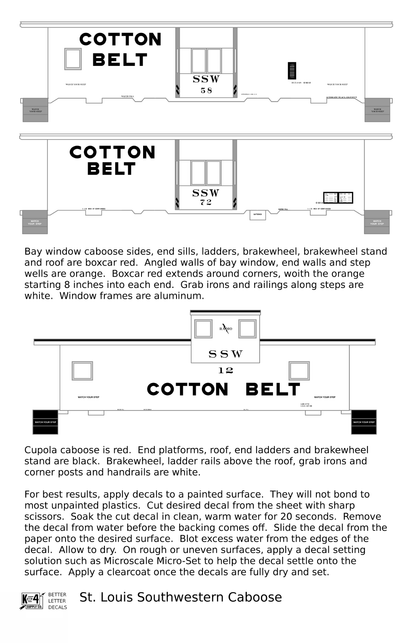 Cotton Belt Caboose White