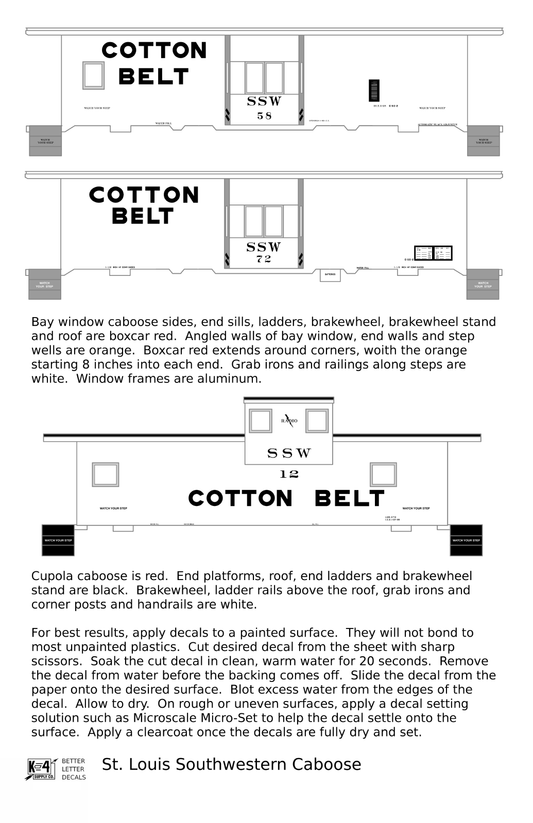 Cotton Belt Caboose White