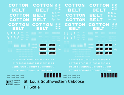 Cotton Belt Caboose White