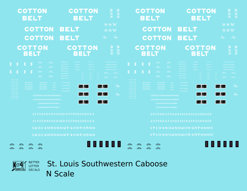 Cotton Belt Caboose White