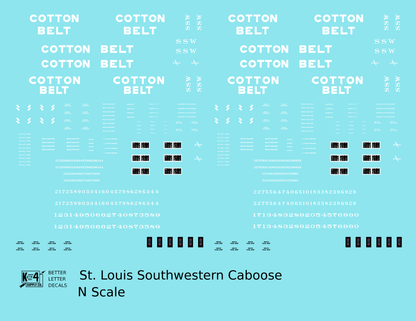 Cotton Belt Caboose White