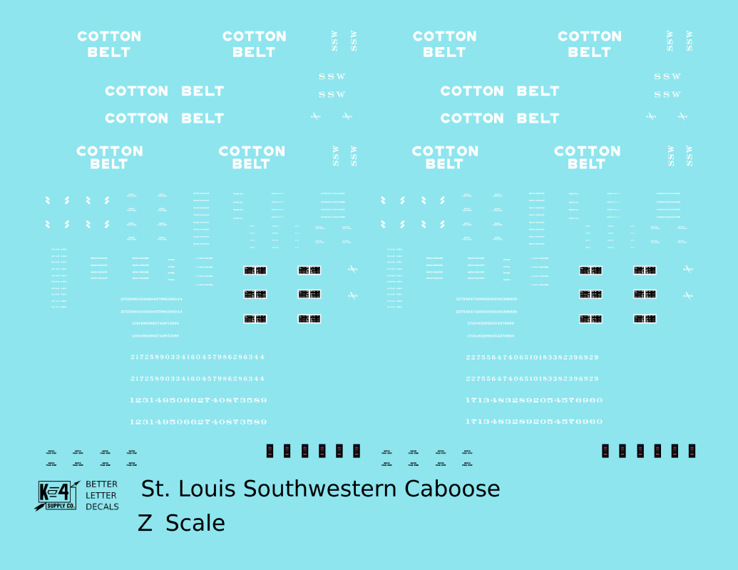Cotton Belt Caboose White