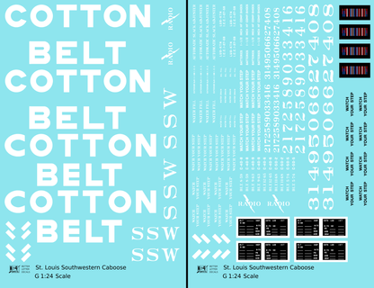 Cotton Belt Caboose White