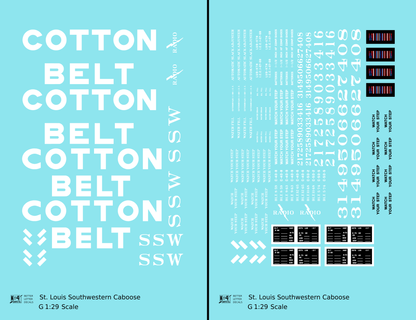 Cotton Belt Caboose White