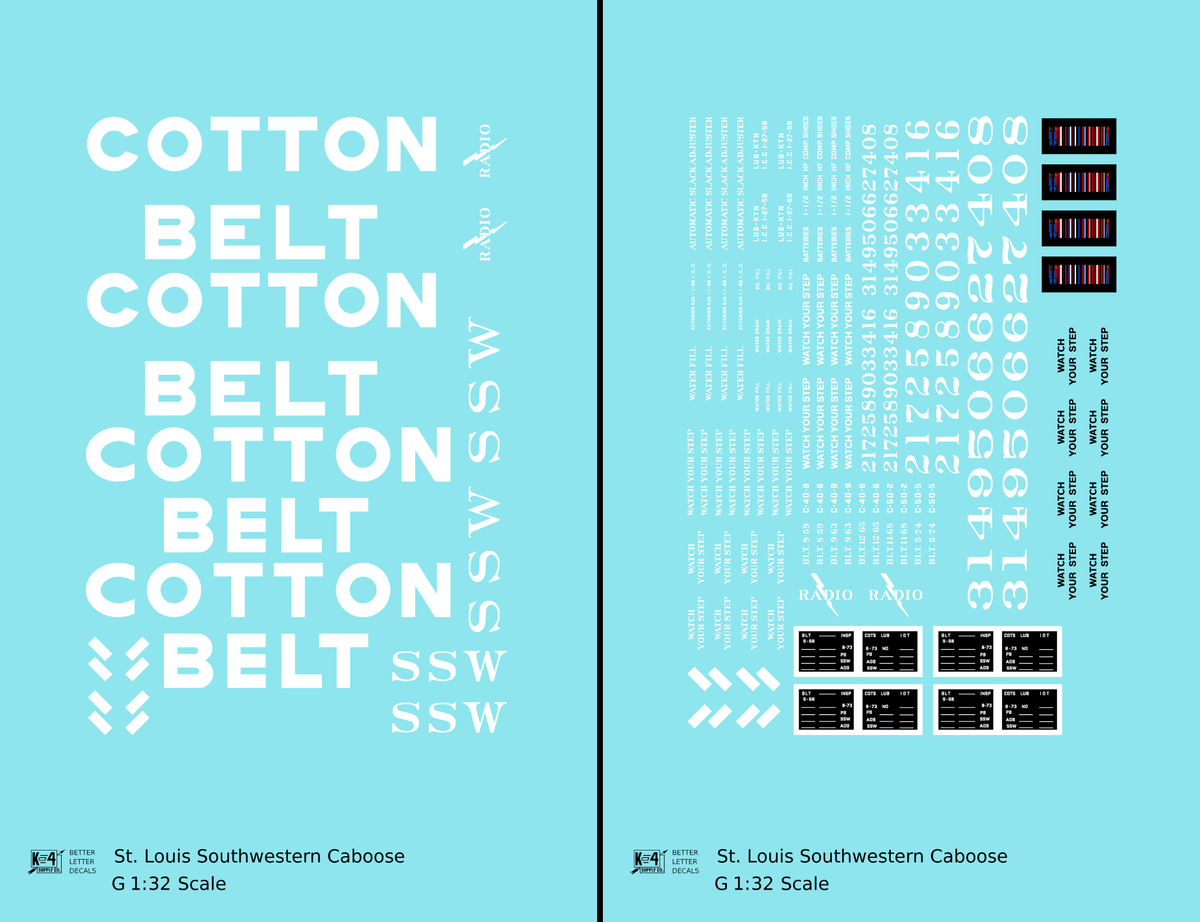 Cotton Belt Caboose White