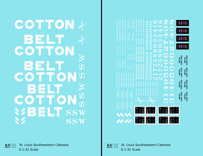 Cotton Belt Caboose White