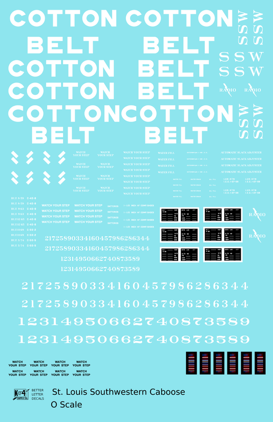 Cotton Belt Caboose White