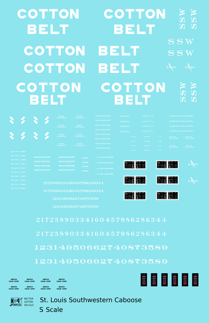 Cotton Belt Caboose White