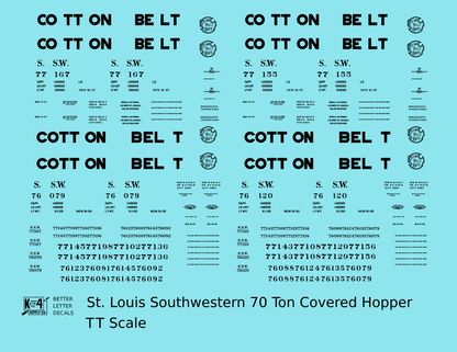 Cotton Belt 70 Ton Covered Hopper Black