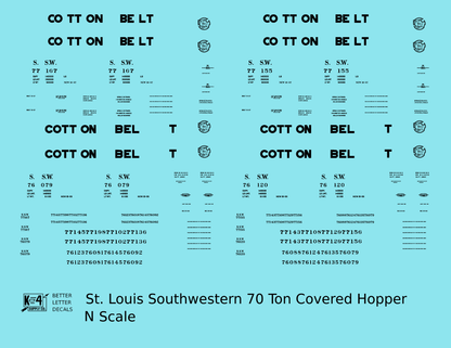 Cotton Belt 70 Ton Covered Hopper Black