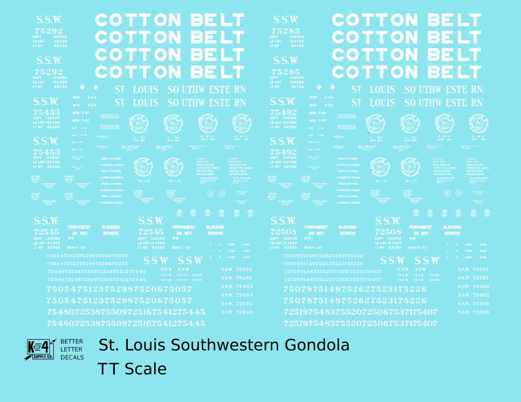 Cotton Belt Gondola White