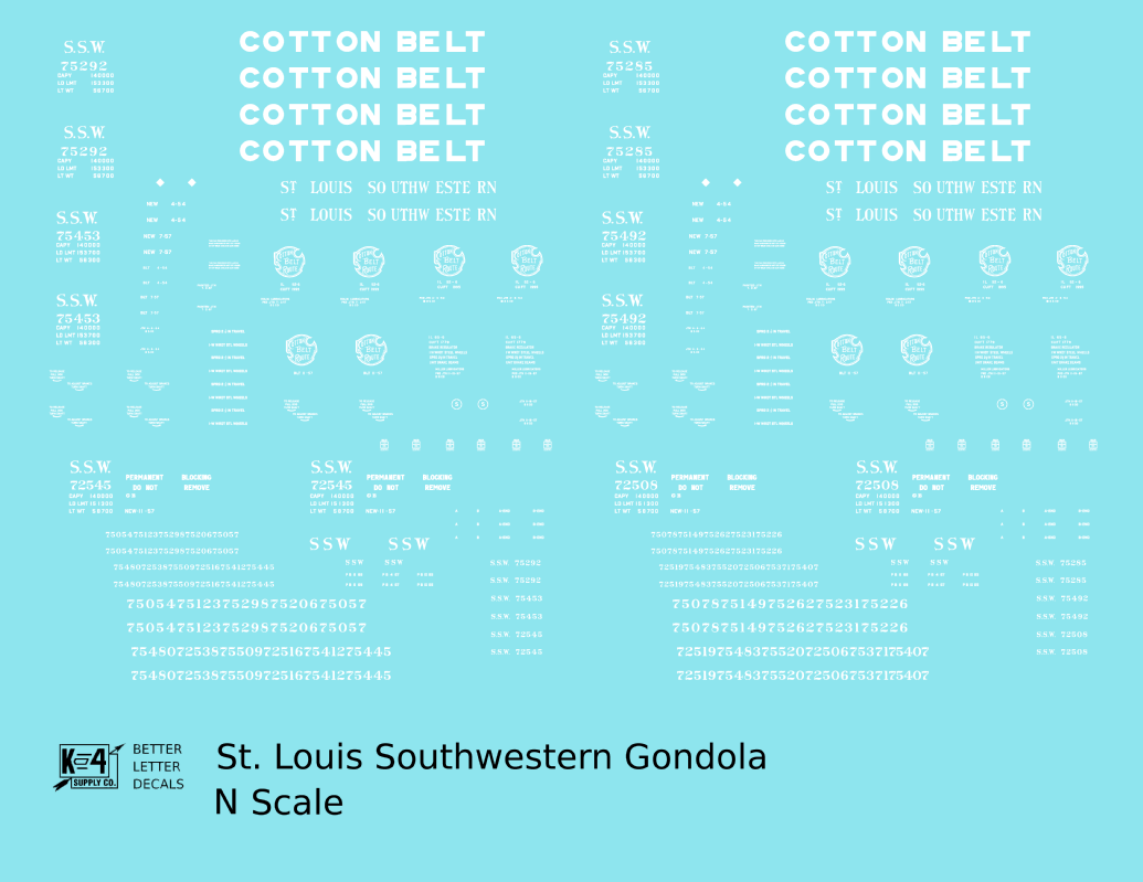Cotton Belt Gondola White