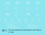 St. Louis Memphis and Southeastern 36 Ft Wood Boxcar White