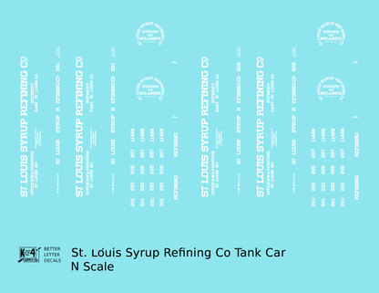 St Louis Syrup Refining Co Early Tank Car White