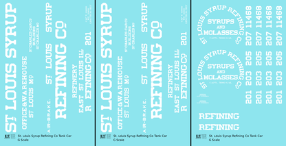 St Louis Syrup Refining Co Early Tank Car White