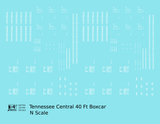 Tennessee Central 40 Ft Boxcar White
