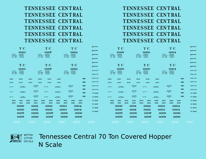 Tennessee Central 70 Ton Covered Hopper Black