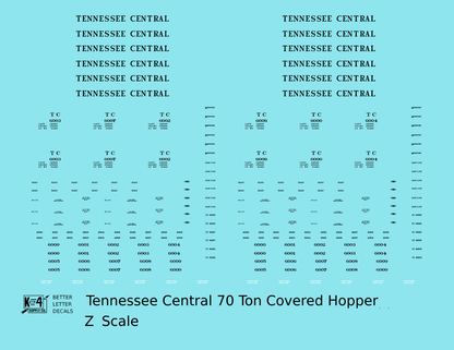 Tennessee Central 70 Ton Covered Hopper Black