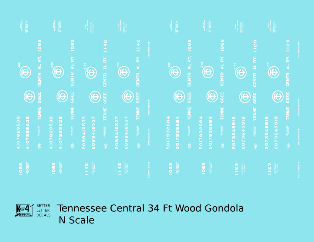 Tennessee Central 34 Ft Wood Gondola White