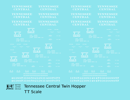 Tennessee Central Offset Twin Hopper White