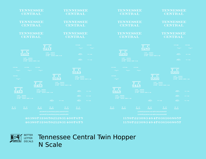 Tennessee Central Offset Twin Hopper White